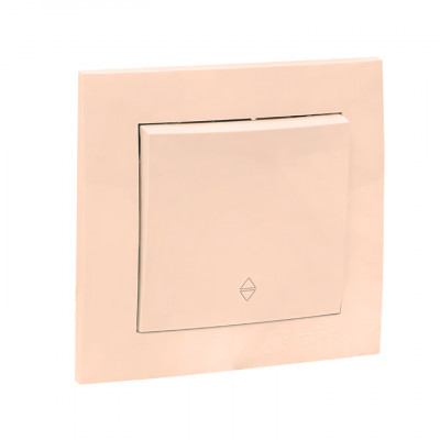 Фотография Валенсия выключатель 1-кл. 10А кремовый проходной EKF PROxima, артикул EWV10-025-20