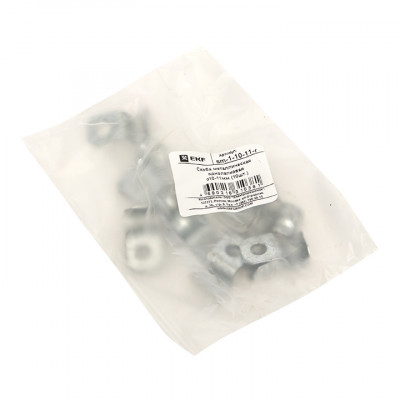 Фотография Скоба металлическая однолапковая d10-11 мм (10 шт) EKF PROxima, артикул sm-1-10-11-r