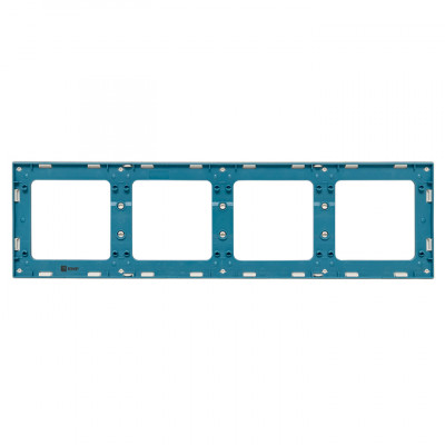 Фотография Стокгольм Рамка 4-местная белая с линией цвета синий EKF PROxima, артикул EAM-G-305-30