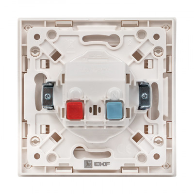 Фотография Стокгольм Механизм Розетки 1-местной с/з 16А белый с защ. штор. EKF PROxima, артикул EYR16-028-10