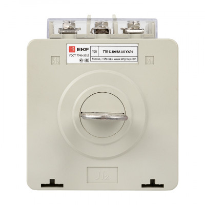 Фотография Трансформатор тока ТТЕ-A-300/5А с клеммой напряжения класс точности 0,5 EKF PROxima, артикул tte-S-300