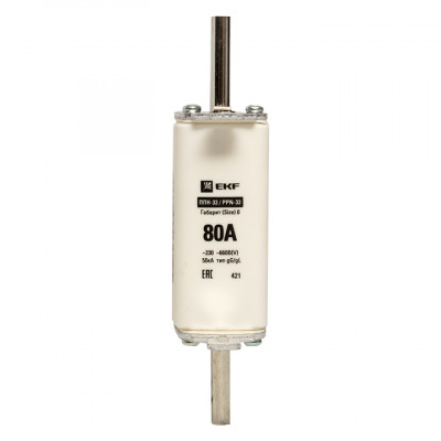 Фотография Плавкая вставка ППН-33 160/ 80А габарит 0 EKF PROxima, артикул fus-33-0/160/80