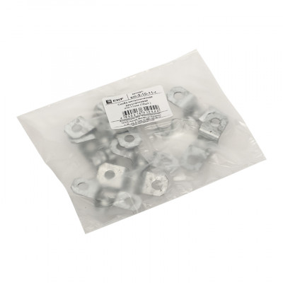 Фотография Скоба металлическая двухлапковая d10-11 мм (10 шт) EKF PROxima, артикул sm-2-10-11-r