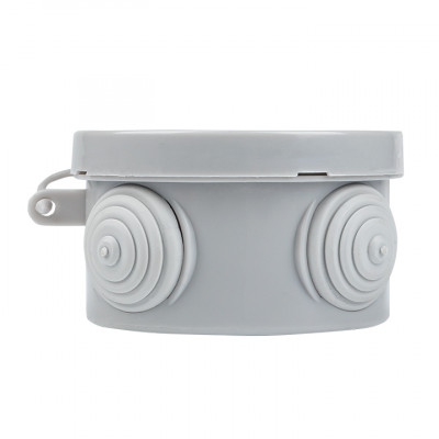 Фотография Коробка распаячная КМР-040-039 с крышкой наружная (85х40) 4 мембранных ввода IP54 розничный стикер EKF PROxima, артикул plc-kmr-040-039-r