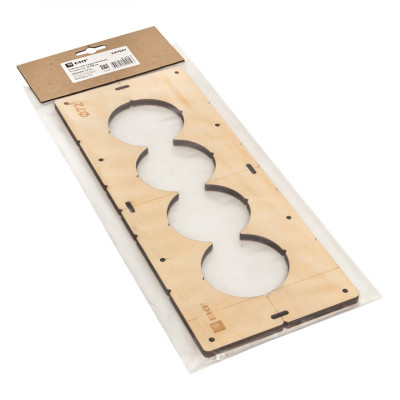 Фотография Шаблон для подрозетников c 4 отв. диам. 72 мм EKF Expert, артикул sh-d72-4