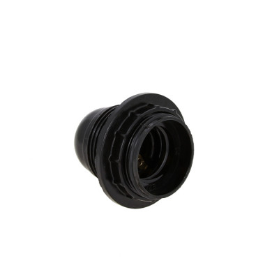 Фотография Патрон карболитовый с кольцом Е27 черн. без наклейки EKF PROxima, артикул LHC-E27-r