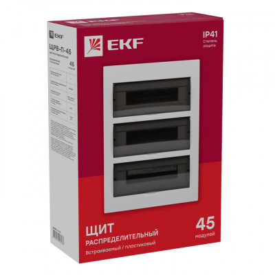 Фотография Щит распред. встраиваемый ЩРВ-П-45 IP41 EKF PROxima, артикул pb40-v-45