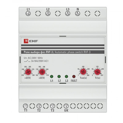Фотография Реле выбора фаз RVF-3 EKF PROxima, артикул RVF-3