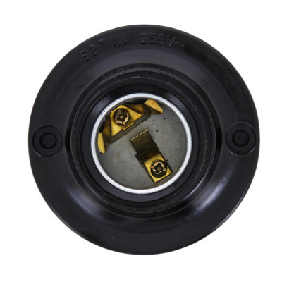 Фотография Патрон карболитовый потолочный Е27 черн. прямой EKF PROxima, артикул LHC-E27-sc-s