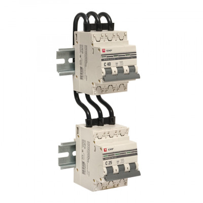 Фотография Перемычка 3P модульная межуровневая (125 мм) EKF PROxima, артикул jbl-3-125