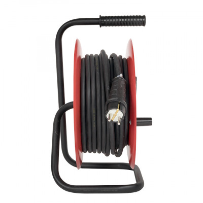 Фотография Удлинитель на катушке Гефест 2.0 4 гнезда 20м с заземлением и предохранителем КГ 3*2,5 16А/3,5кВт IP44 PROxima, артикул UKG02-16-R325-4-20-IP44