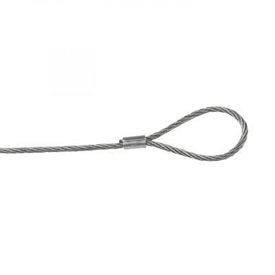 Фотография Трос стальной с петлей L=2 М (2 мм) EKF, артикул trp-2