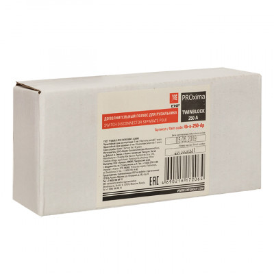 Фотография Дополнительный полюс 250А для рубильника TwinBlock EKF PROxima, артикул tb-s-250-dp