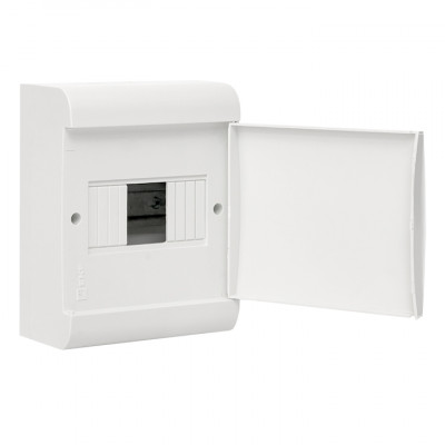 Фотография Щит распределительный ЩРН-П-6 (пром. упаковка) белая дверца IP41 EKF Basic, артикул pb-n-6w-bas