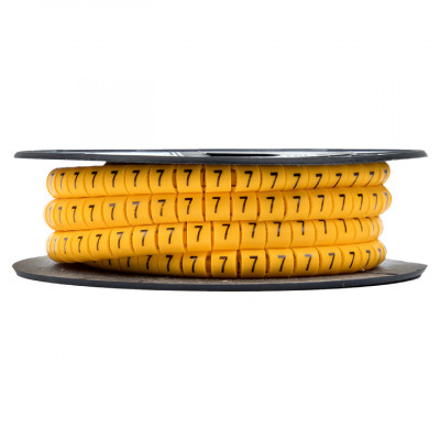 Фотография Маркер кабельный 4,0 мм2 7 (500 шт.) (ЕС-2) EKF PROxima, артикул plc-KM-4-7