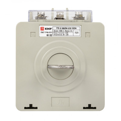 Фотография Трансформатор тока ТТЕ-A-300/5А с клеммой напряжения класс точности 0,5S EKF PROxima, артикул tte-S-300-0.5S