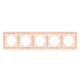 Фотография Валенсия рамка 5-местная кремовая EKF PROxima, артикул EWM-G-305-20