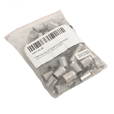 Фотография Наконечник штыревой втулочный НШв 70.0-20 (уп50шт) EKF PROxima, артикул nshv-70-20