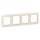 Фотография Стокгольм Рамка 4-местная белая с линией цвета шампань EKF PROxima, артикул EAM-G-303-20
