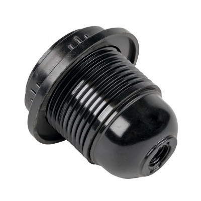 Фотография Патрон карболитовый с кольцом Е27 черн. EKF PROxima, артикул LHC-E27-r-s