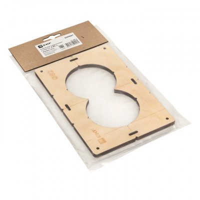 Фотография Шаблон для подрозетников c 2 отв. диам. 82 мм EKF Expert, артикул sh-d82-2