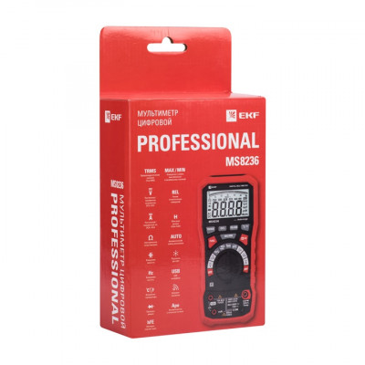 Фотография Мультиметр цифровой MS8236 EKF Professional, артикул In-180701-pm8236