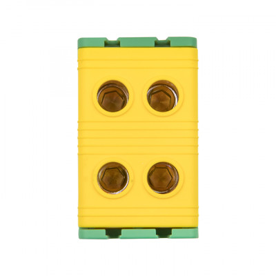 Фотография Клемма силовая вводная двойная КСВ 16-50 желто-зеленая EKF PROxima, артикул plc-kvs2-16-50-y-green