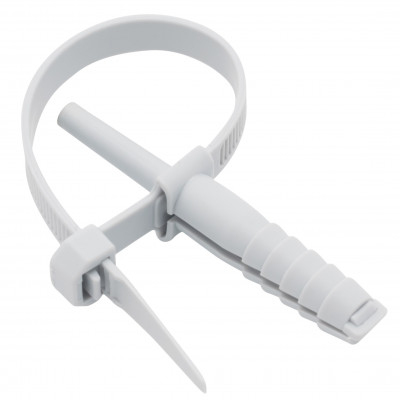 Фотография Хомут дюбельный серый (7х150) (50шт.) EKF PROxima, артикул plc-nst-7.2x150w