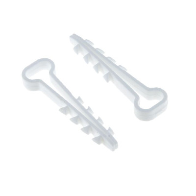 Фотография Дюбель-хомут для плоского кабеля (5-8мм) белый (100шт.) EKF PROxima, артикул plc-nccf-5x8w