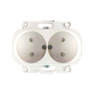 Фотография Стокгольм Механизм Розетки 2-местной б/з 10А белый с защ. штор. EKF PROxima, артикул EYR10-102-10