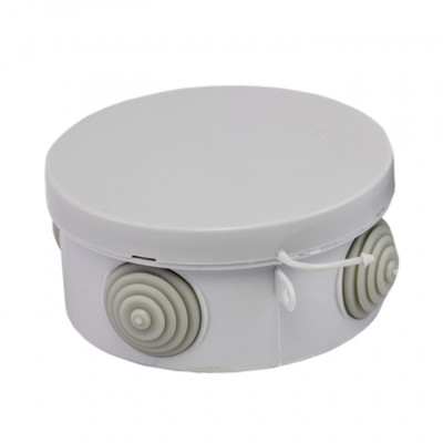 Фотография Коробка распаячная КМР-040-039 с крышкой наружная (85х40) 4 мембранных ввода IP54 EKF PROxima, артикул plc-kmr-040-039