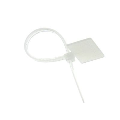 Фотография Хомут нейлоновый с маркировочной площадкой (2,5х110) (100шт.) EKF PROxima, артикул plc-c-p-2.5x110