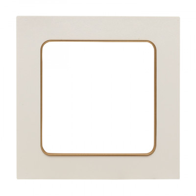 Фотография Стокгольм Рамка 1-местная белая с линией цвета шампань EKF PROxima, артикул EYM-G-302-10