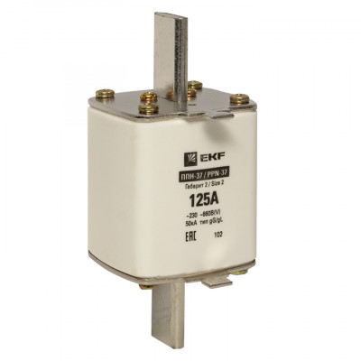 Фотография Плавкая вставка ППН-37 400/125А габарит 2 EKF PROxima, артикул fus-37/400/125