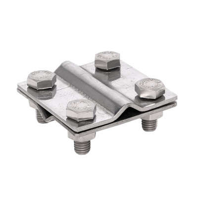 Фотография Зажим крестовидный прут-прут (пластина 57x57мм) Ni EKF PROxima, артикул lp-g3109-ni