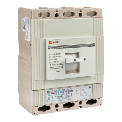 Фотография Выключатель автоматический ВА-99  800/ 800А 3P 35кА с электронным расцепителем EKF PROxima, артикул mccb99-800-800e