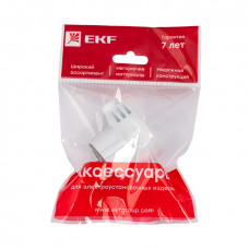 Вилка угловая усиленная с заземлением белая 16А 250В EKF Proxima