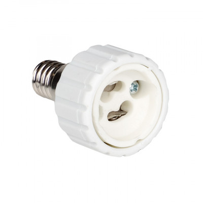 Фотография Переходник E14-GU10 бел. EKF PROxima, артикул AD-E14-GU10-w