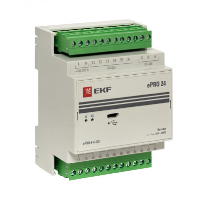 Фотография Модуль расширения ePRO удаленного управления 6вх\4вых 230В EKF PROxima, артикул ePRO-6-4-230