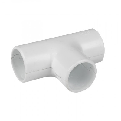 Фотография Тройник соединительный для трубы 25 мм (5 шт) белый EKF-Plast, артикул tr-t-25w-r