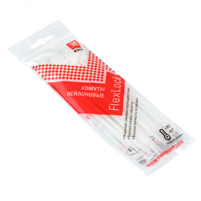 Фотография Хомут P6.6 стандартный (б), 3.6x150 (100шт) FlexLock PROxima, артикул plc-fl-ctsw-3.6x150