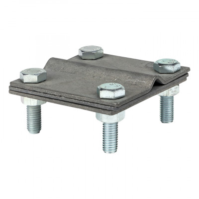 Фотография Зажим полоса 40 - прут 10 (3 пластины 70x70мм) Cu EKF PROxima, артикул lp-g3101-cu