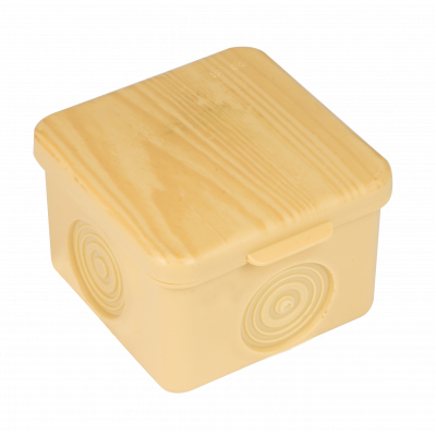 Фотография Коробка распаячная КМР-030-037 пылевлагозащищенная без мембранных вводов (65х65х50) светлое дерево EKF PROxima, артикул plc-kmr-030-037-s