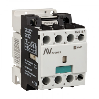Фотография Контактор КМЭ 22А 1NO 400В АС EKF AVERES, артикул ctr-s-22-10-400-av