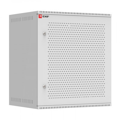 Фотография Шкаф телекоммуникационный настенный 12U (600х450) дверь перфорированная, Astra серия EKF PROxima, артикул ITB12P450