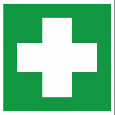 Фотография Наклейка Аптечка первой медицинской помощи EC01 (200х200мм.) EKF PROxima, артикул an-4-03