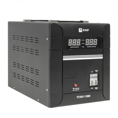 Фотография Стабилизатор напряжения напольный TITAN F-12000 EKF PROxima, артикул stab-f-12000