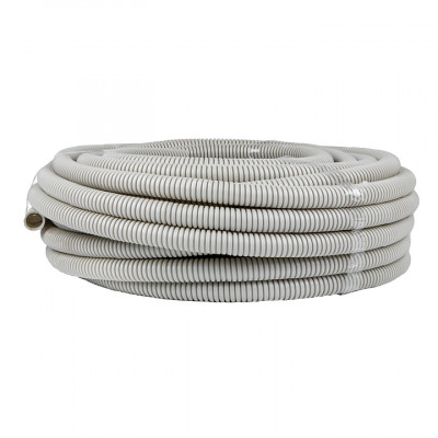 Фотография Труба гофрированная ПВХ с протяжкой d25 мм (25 м) серая EKF-Plast, артикул tg-z-25-25n