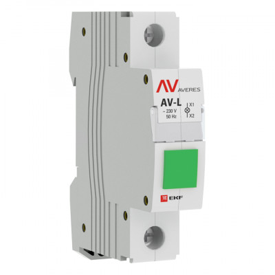 Фотография Лампа сигнальная AV-L зеленая EKF AVERES, артикул av-l-green-averes