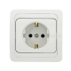 Фотография Лондон Розетка 1-местная с заземлением 16А керамика белая EKF PROxima, артикул EER16-028-10C